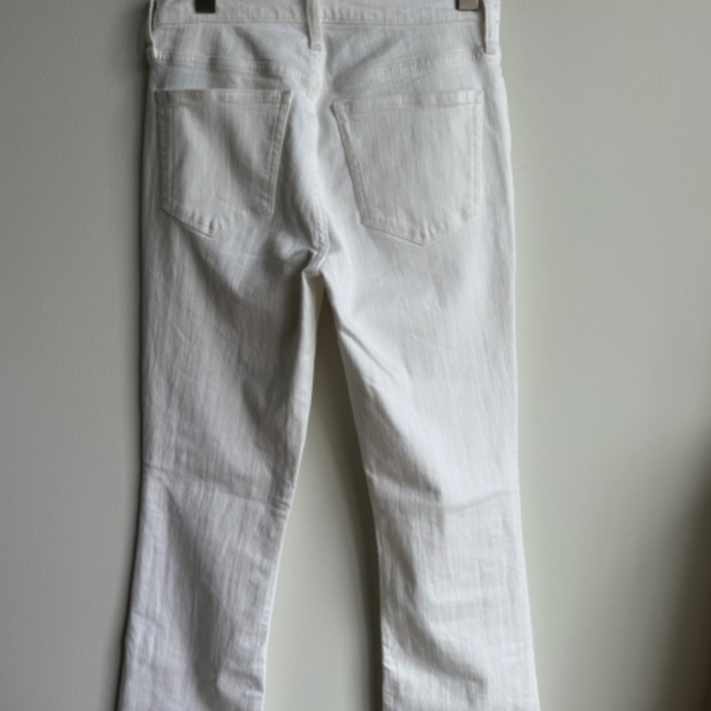 J. Crew Factory White Flare Crop Jeans Tall Size 28 - Picture 6 of 7